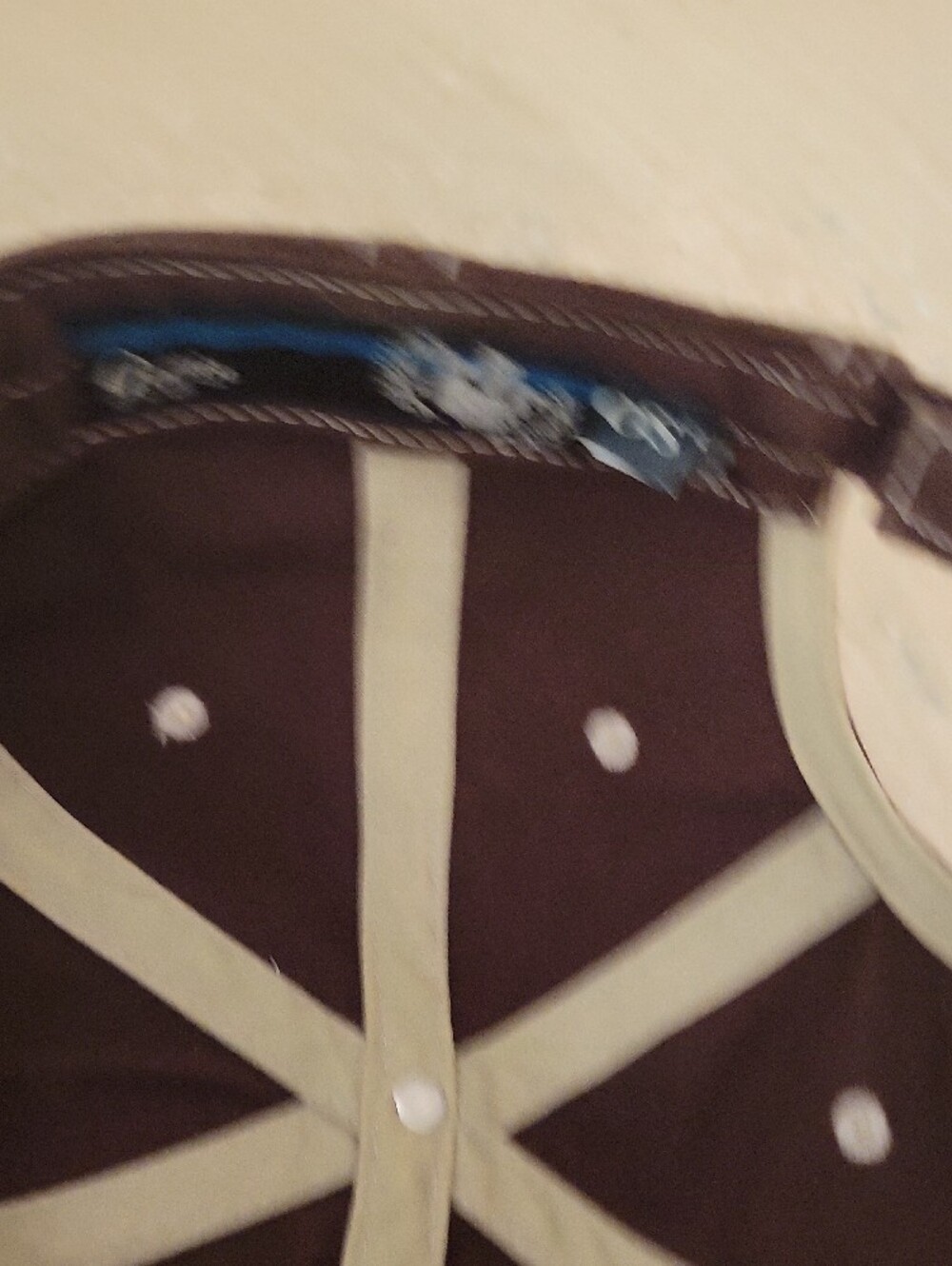 Distressed Brown Men's Washed Baseball Cap - Picture 6 of 6